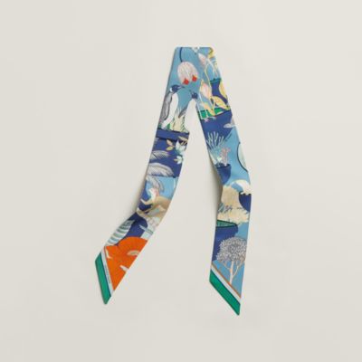 【HERMES】 Twilly 人気ツイリー エクスリブリス Ex-Libris Marble Silk Twilly | Hermès USA